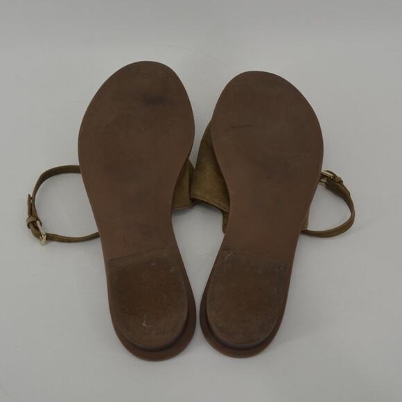 Tory Burch Gemini Link Ankle Strap Sandals Womens Flat Sz 9 - Picture 4 of 15